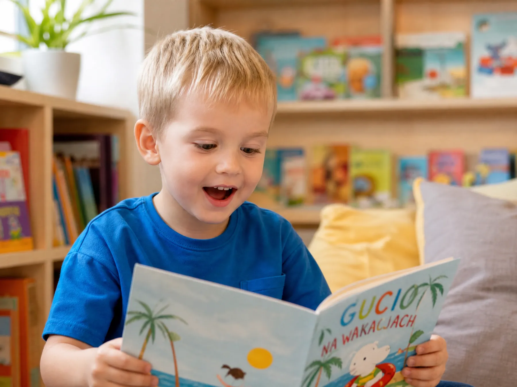 Dziecko czytające książkę — szkoła SUPERKIDS